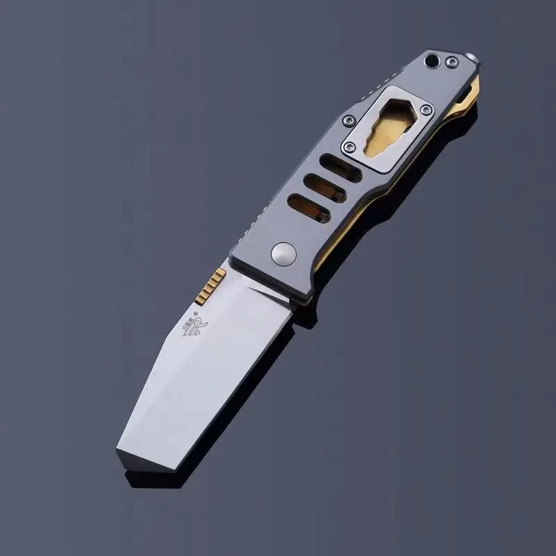 SANRENMU SRM Tactical Folding Steel Blade Knife Aluminium Handle Survival Knife