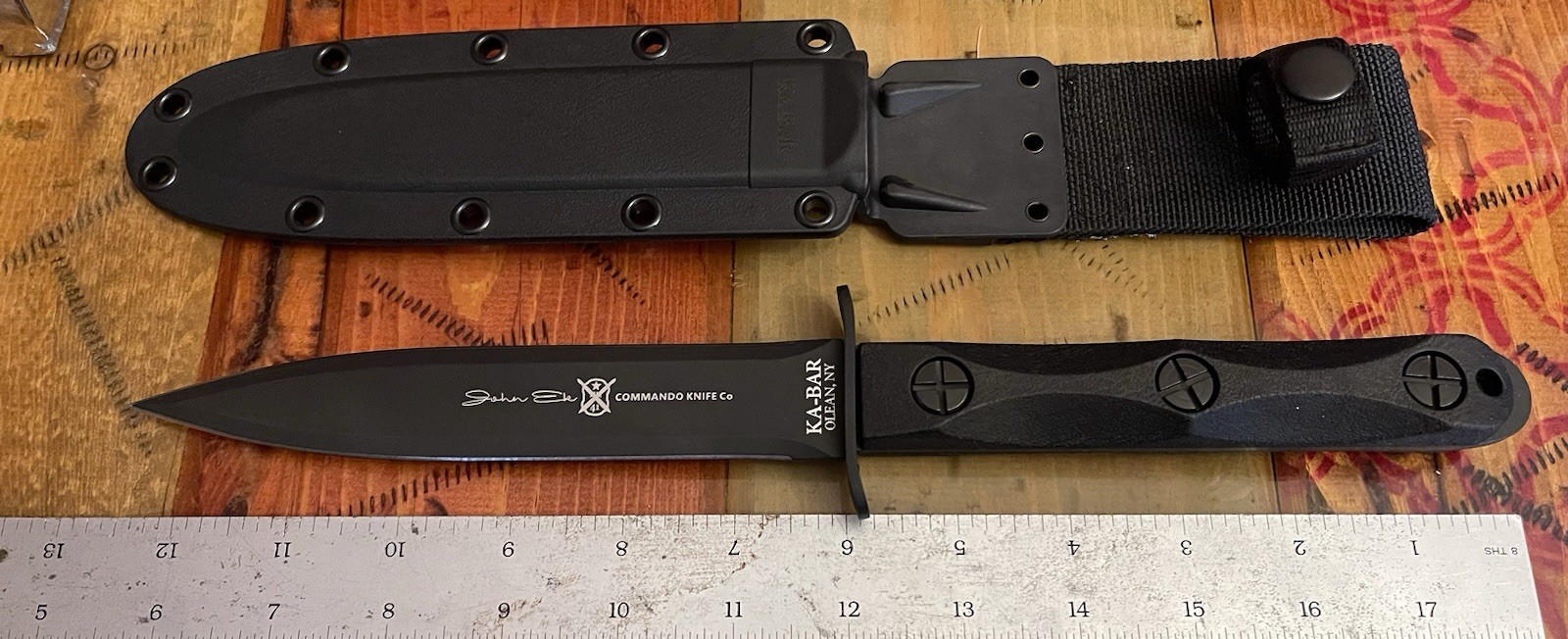 John EK Commando Dagger KABAR Knife Fixed Blade WWII VIETNAM KOREA EK44 USA