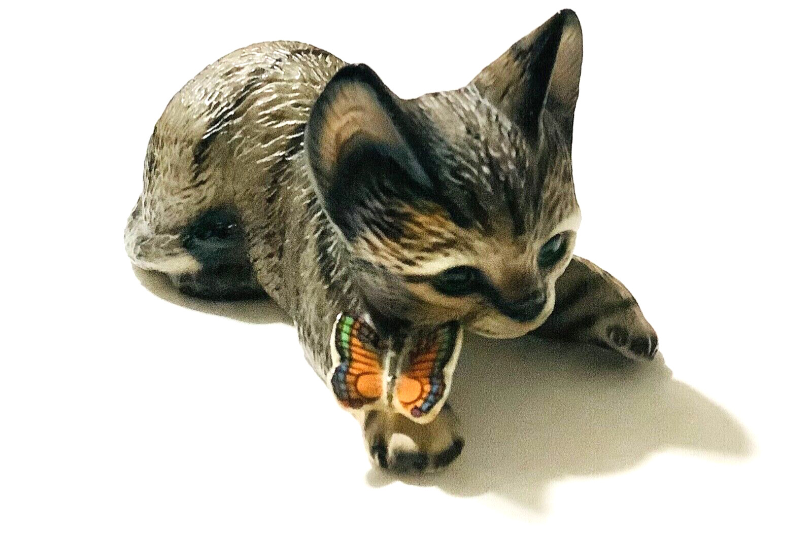Harvey Knox Tabby CAT Pocelain Hand Painted House of Global Art 4 inch