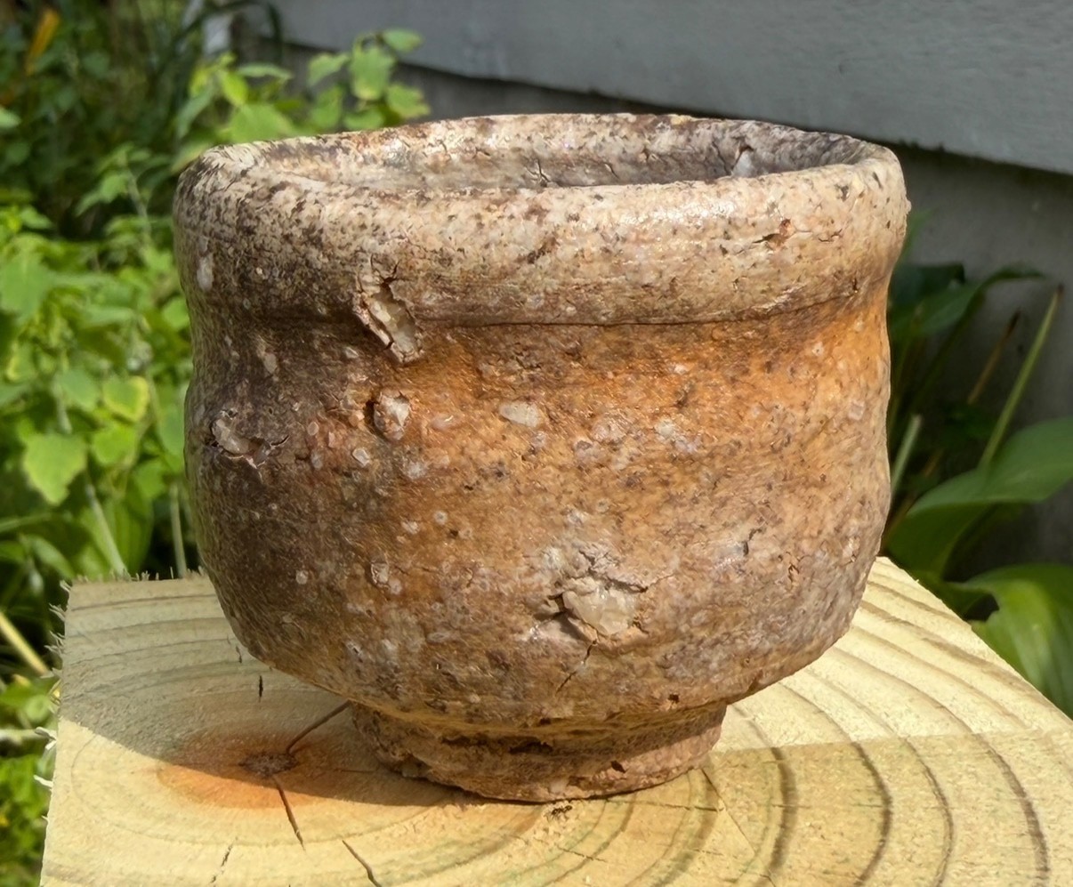 Shigaraki Ware Guinomi Sake Cup by Furutani Michio