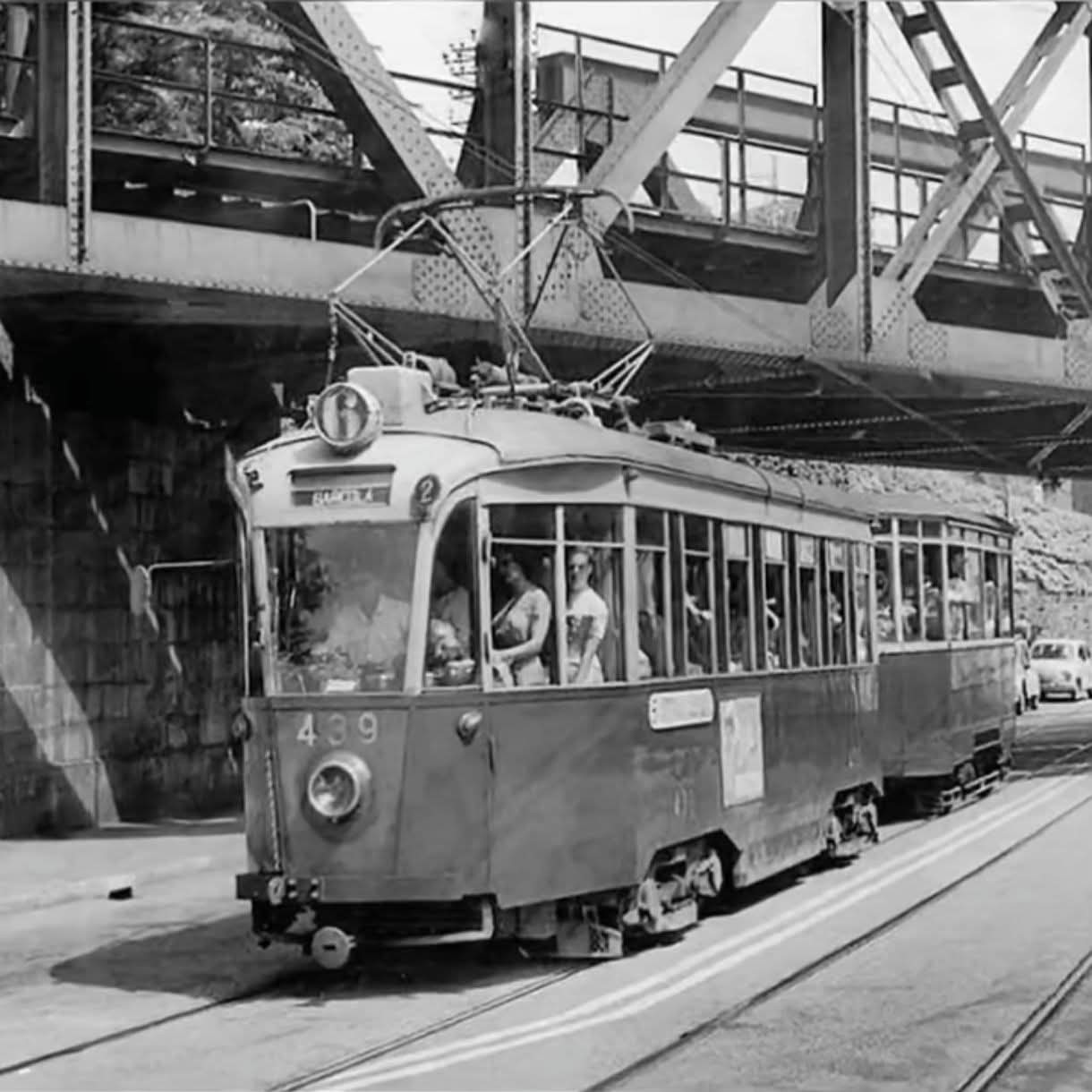 Vintage Photograph Tram Trieste Line 6 Number 439 Barcola Year 1960 Circa