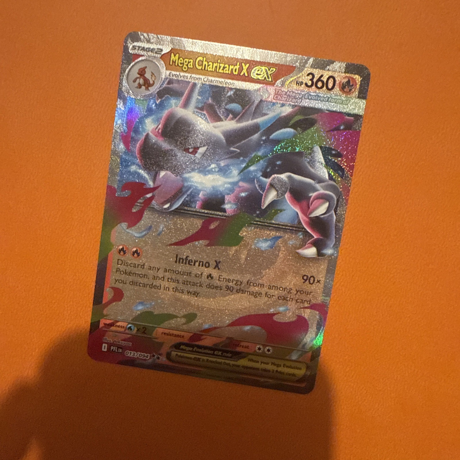 NM Mega Charizard X ex 013/094 Phantasmal Flames Double Rare Pokemon Card