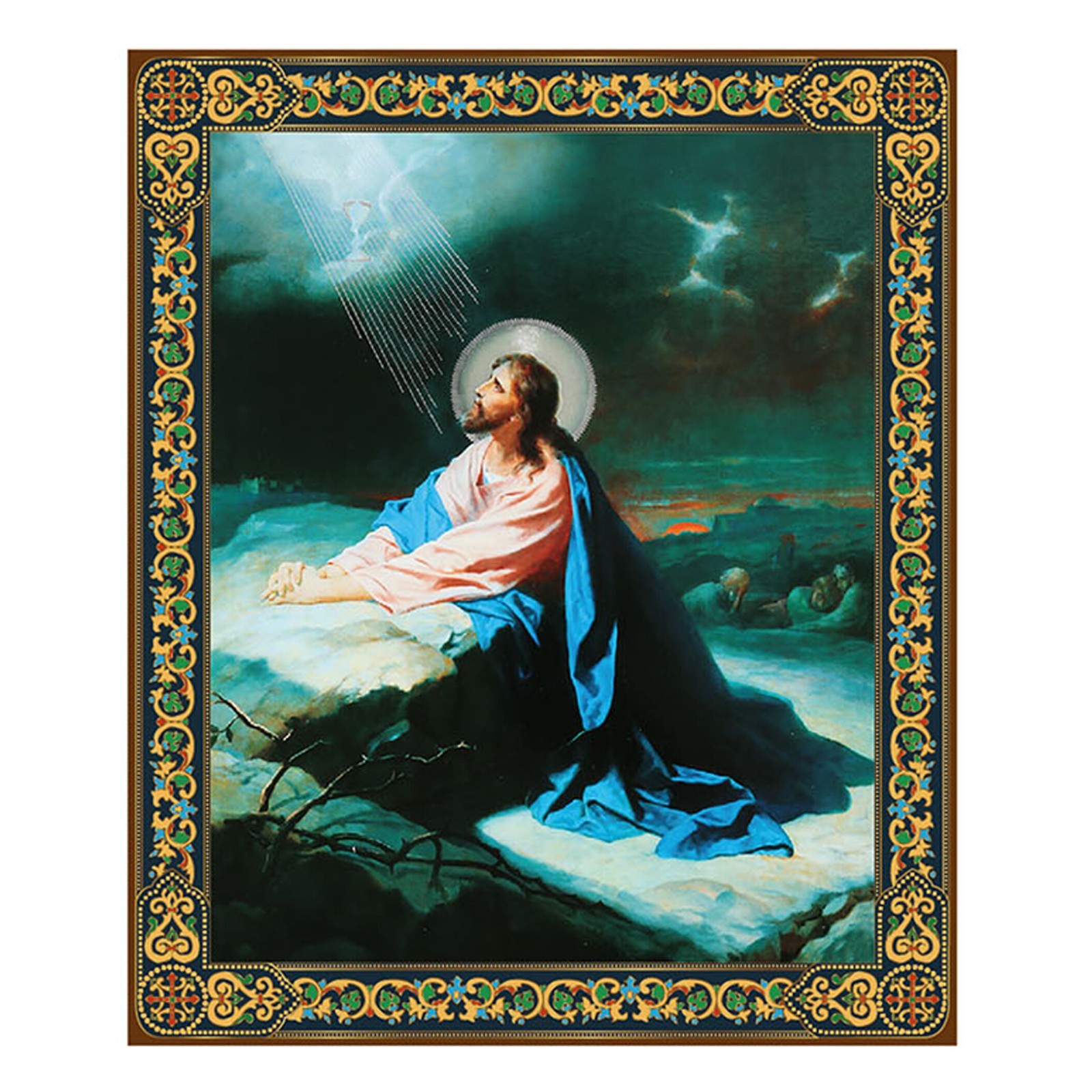 Christ Agony in the Garden Catholic Icon Wooden Religious Wall Art 7.5\