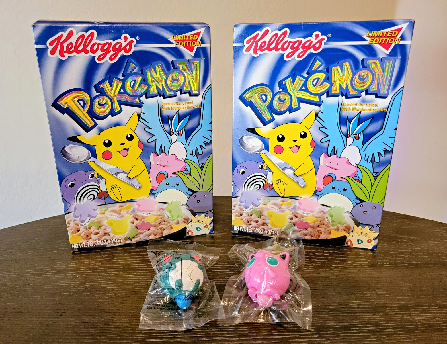 Kellogg Pokemon Limited Edition EMPTY Cereal Box Lot of 2 w/ Toys 2000 Kellogg Pokemon Limited Edition EMPTY Cereal Box Lot of 2 w/ Toys 2000