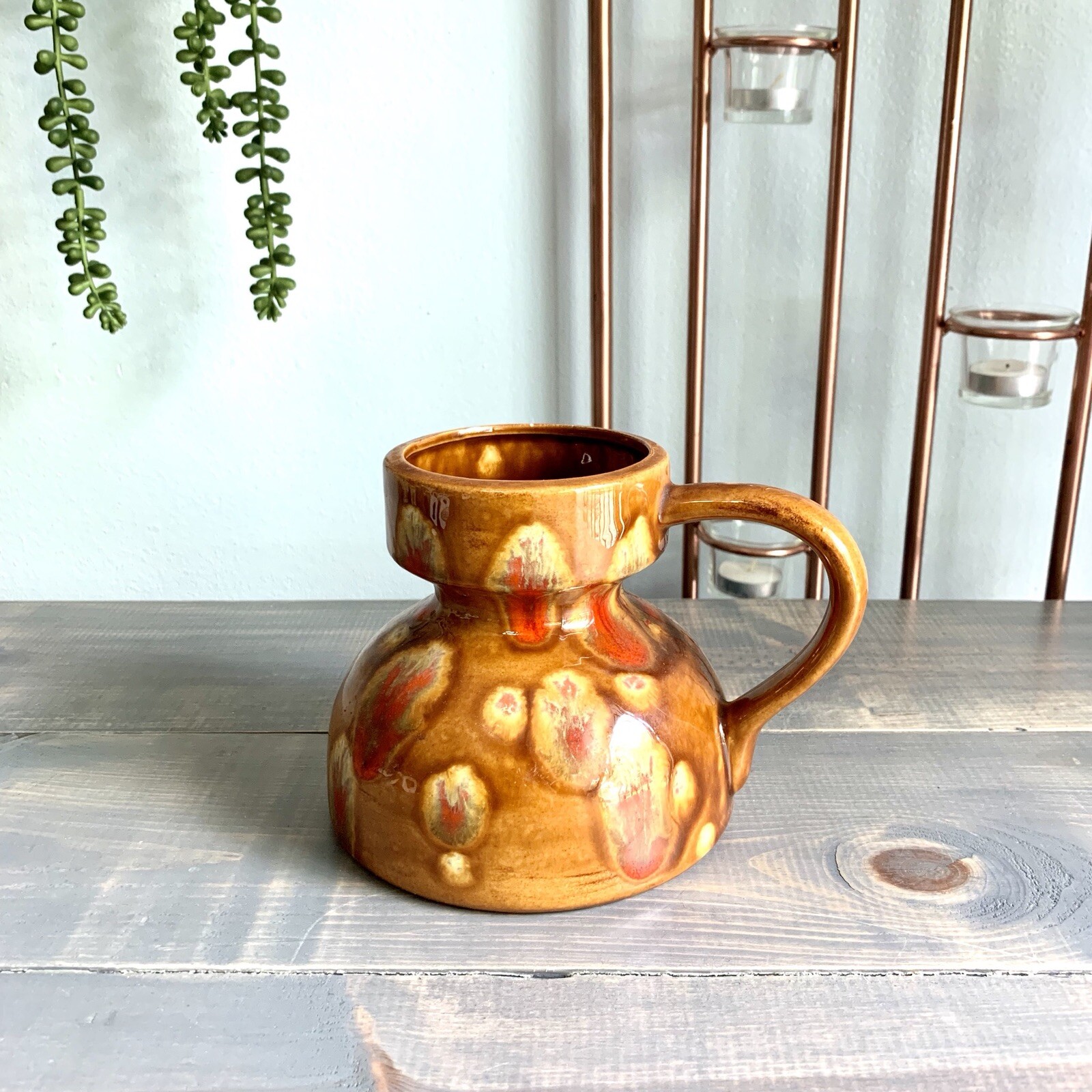 Vintage Ceramic Pottery Pitcher Ewer Vase Collectible Decor Decoration