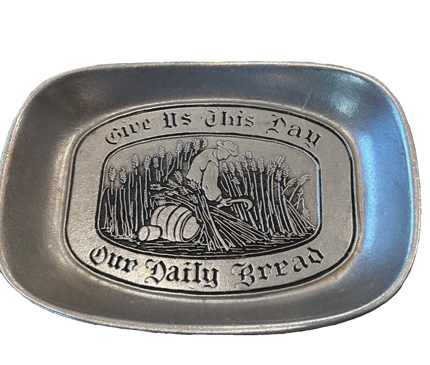 1960s Era Pewter Bread Tray \