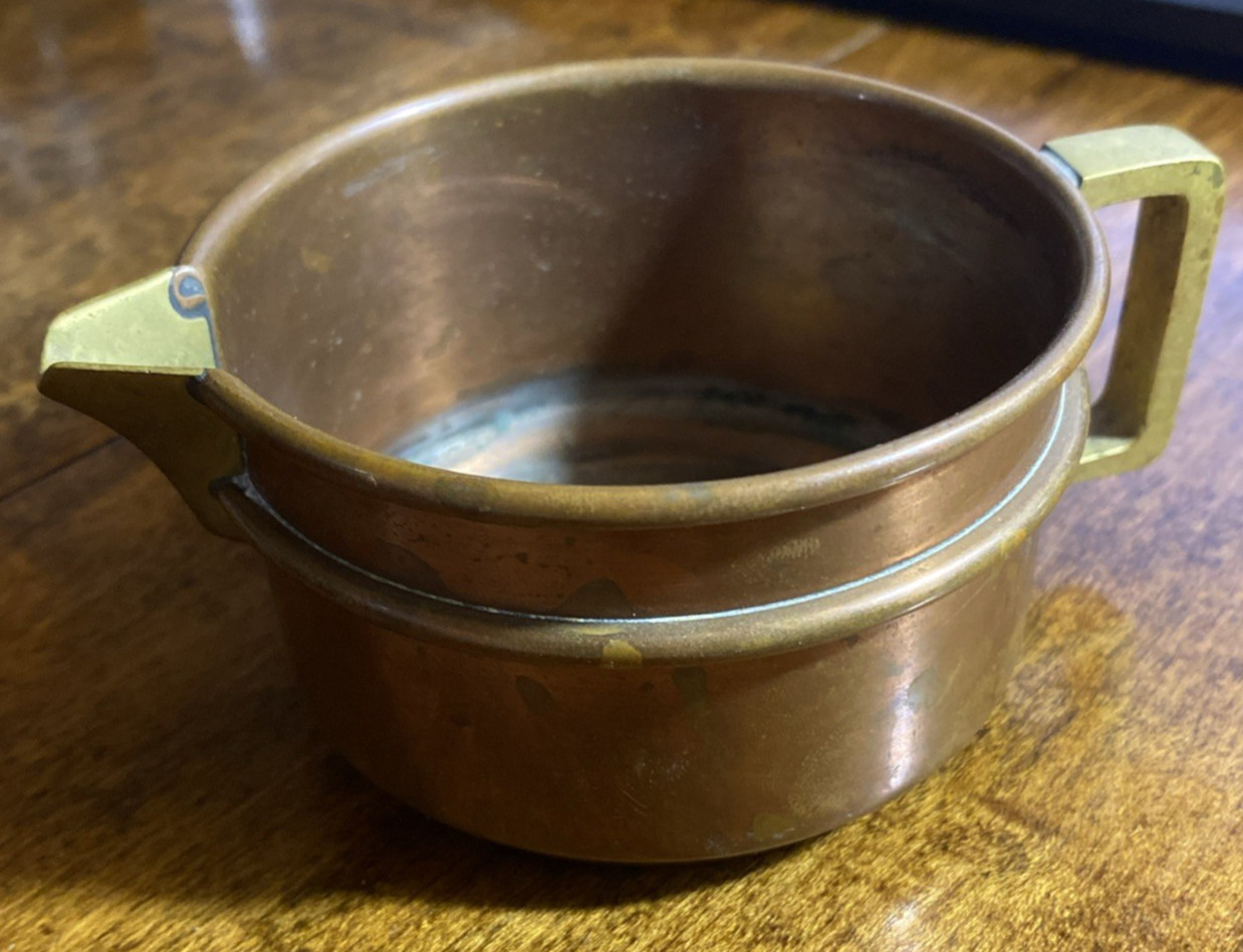 Antique Manning & Bowman Co. Copper creamer jug 2\
