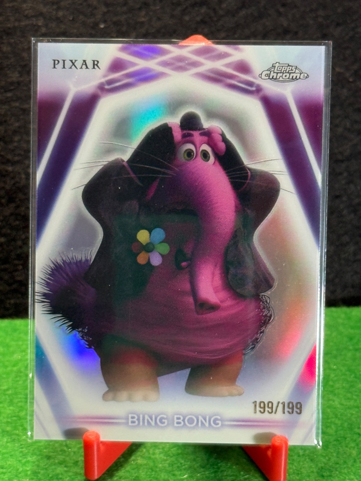 2026 Topps Disney Neon Bing Bong CNE-168 Chrome Neon-Etch Refractor 199/199