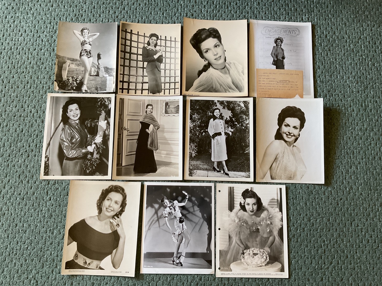 ANN MILLER ORIGINAL 8 X 10 BLACK & WHITE PHOTOS TOTAL OF (11) - Look Original