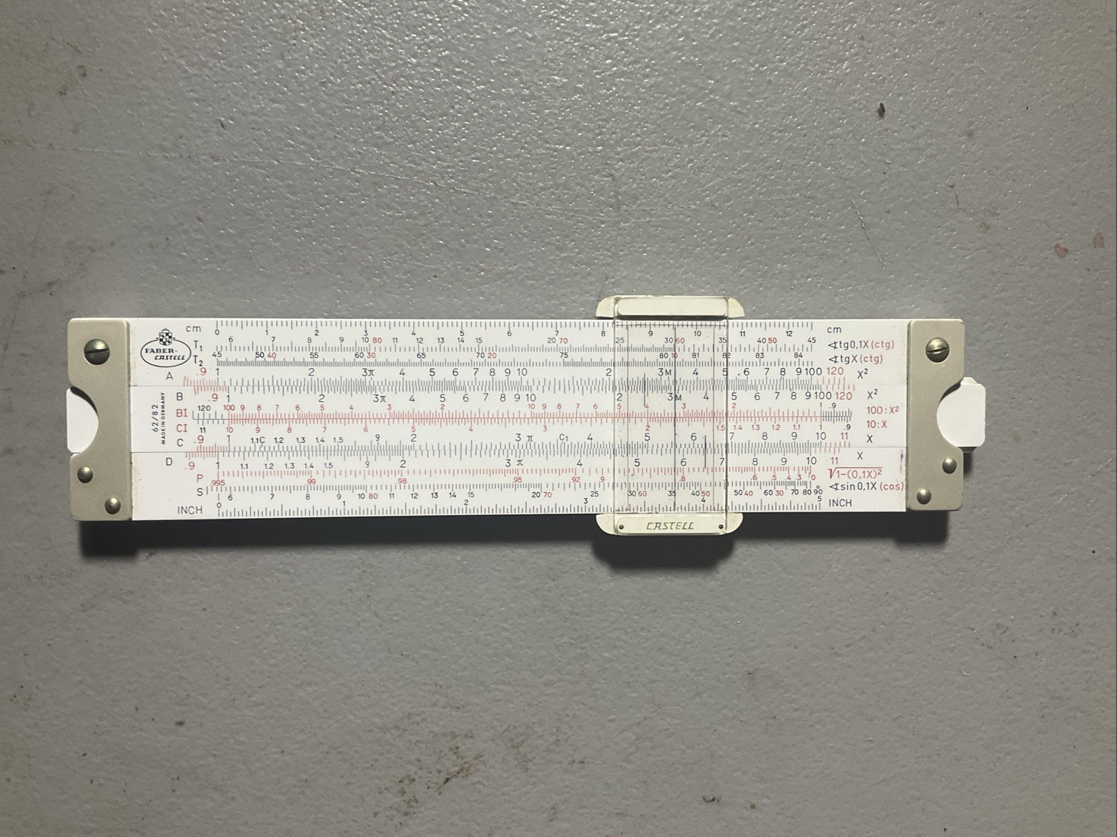 Faber Castell 62/82 Made in Germany Vintage Slide Rule - NICE