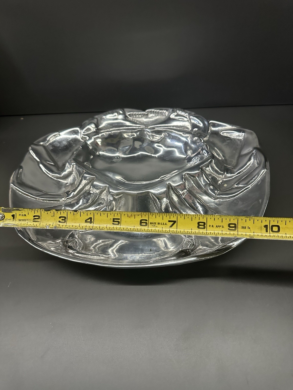 MARIPOSA BRILLANTE 1999 MEXICO ALUMINUM SERVING BOWL DISH 12 1/4\
