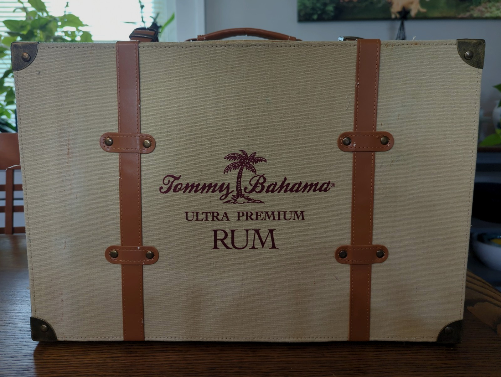 Rare Tommy Bahama Suitcase--Great for Display In Home Bar
