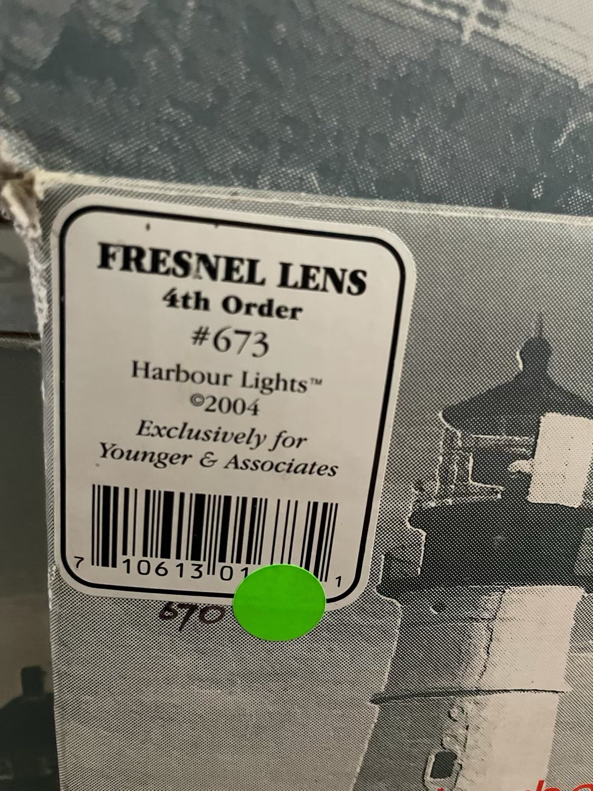 Harbour Lights Fresnel Lens 4th Order HL673 2004 Lighthouse Cert of Authenticity