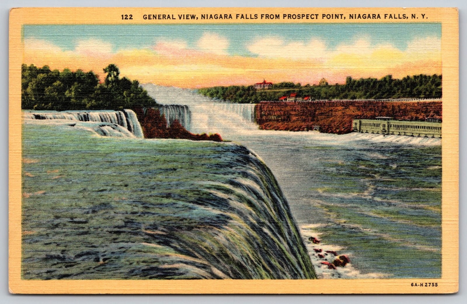 Niagara Falls New York General View Prospect Point Curt Teich Postcard PC307
