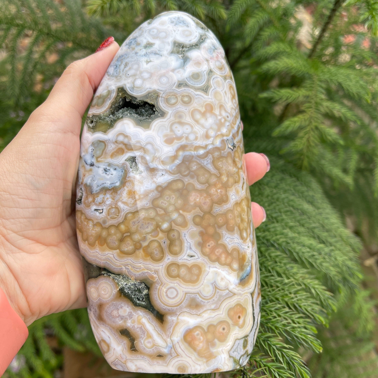 Rare Ocean Jasper Marovato 8th Vein Natural Stone 1045gr.