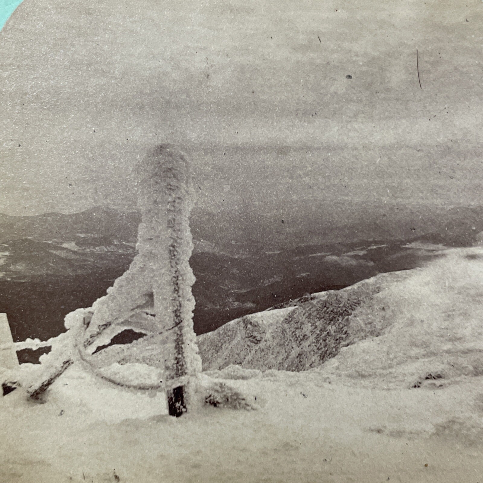 Summit Mt Washington Winter Stereoview Clough & Kimball 1871 New Hampshire