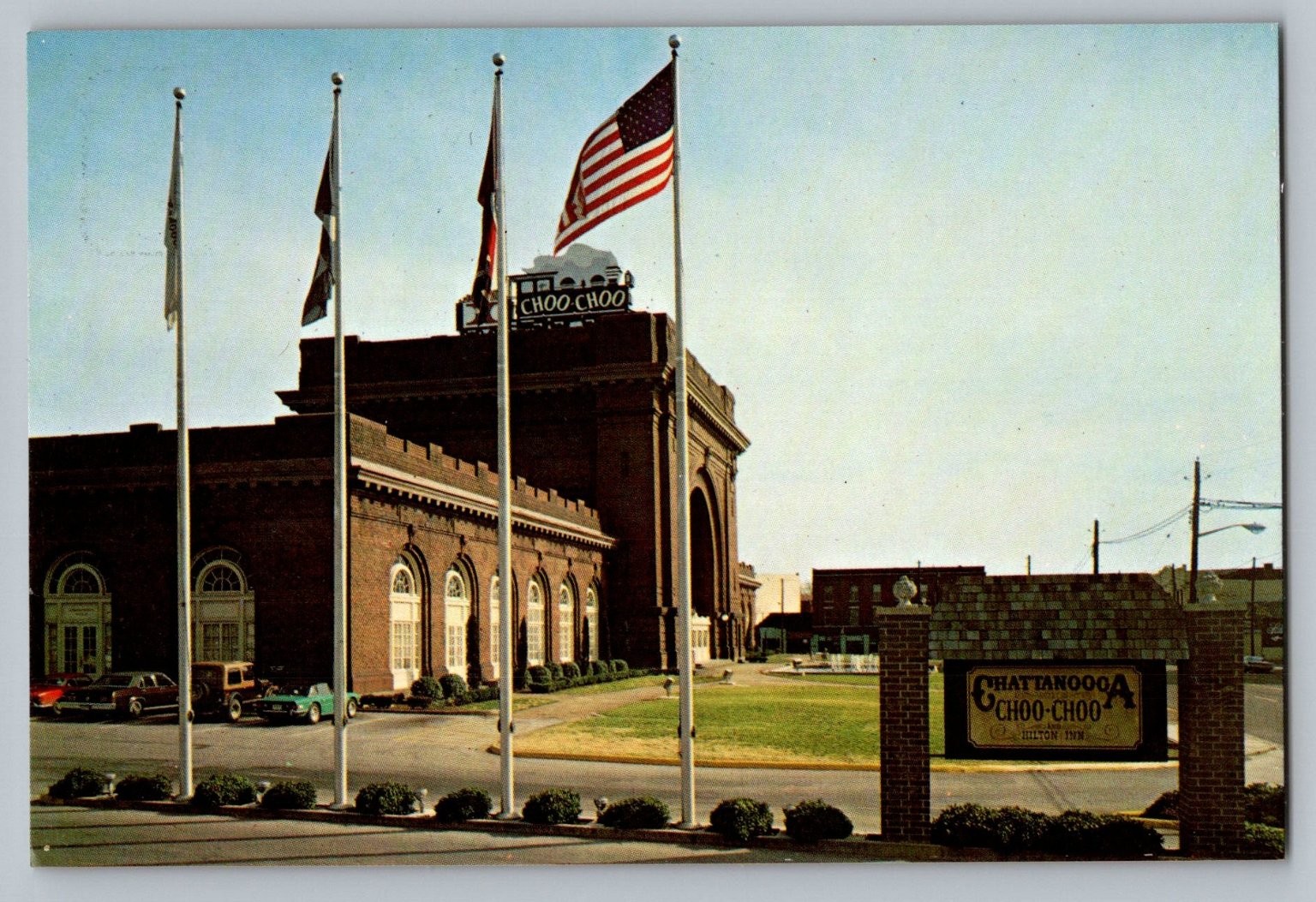 Chattanooga Choo Choo Hilton Inn Vintage Chrome Postcard TN Railroad