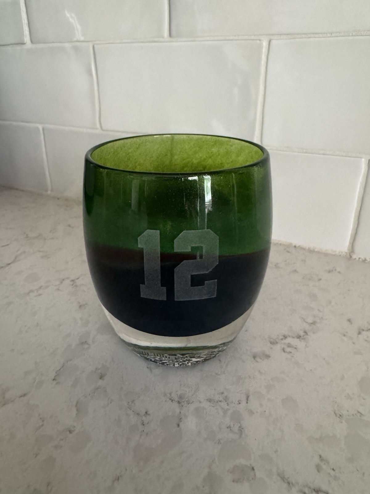 *RARE* glassybaby Seahawks Super Bowl LX “keep the light”