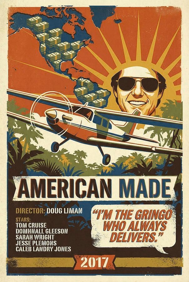 American Made Movie Tom Cruise Repro Print Poster 13x19