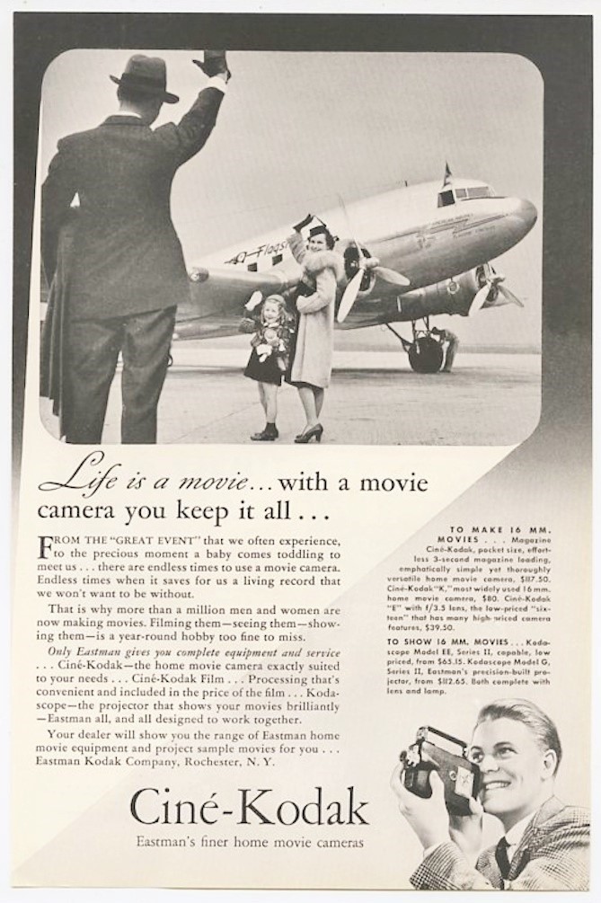 Kodak Life is a Movie and With a Movie Camera Keep You It All Vintage Ad 