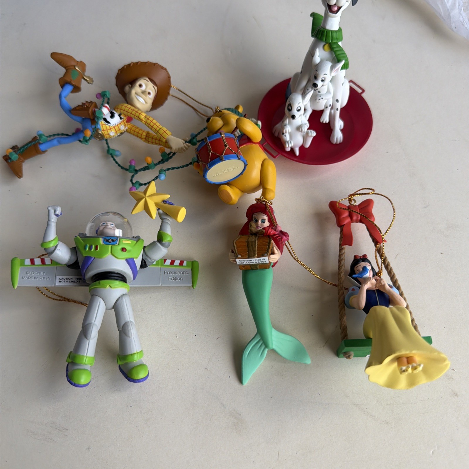 Lot Of 7 Disney Grolier Christmas Ornaments in new boxes