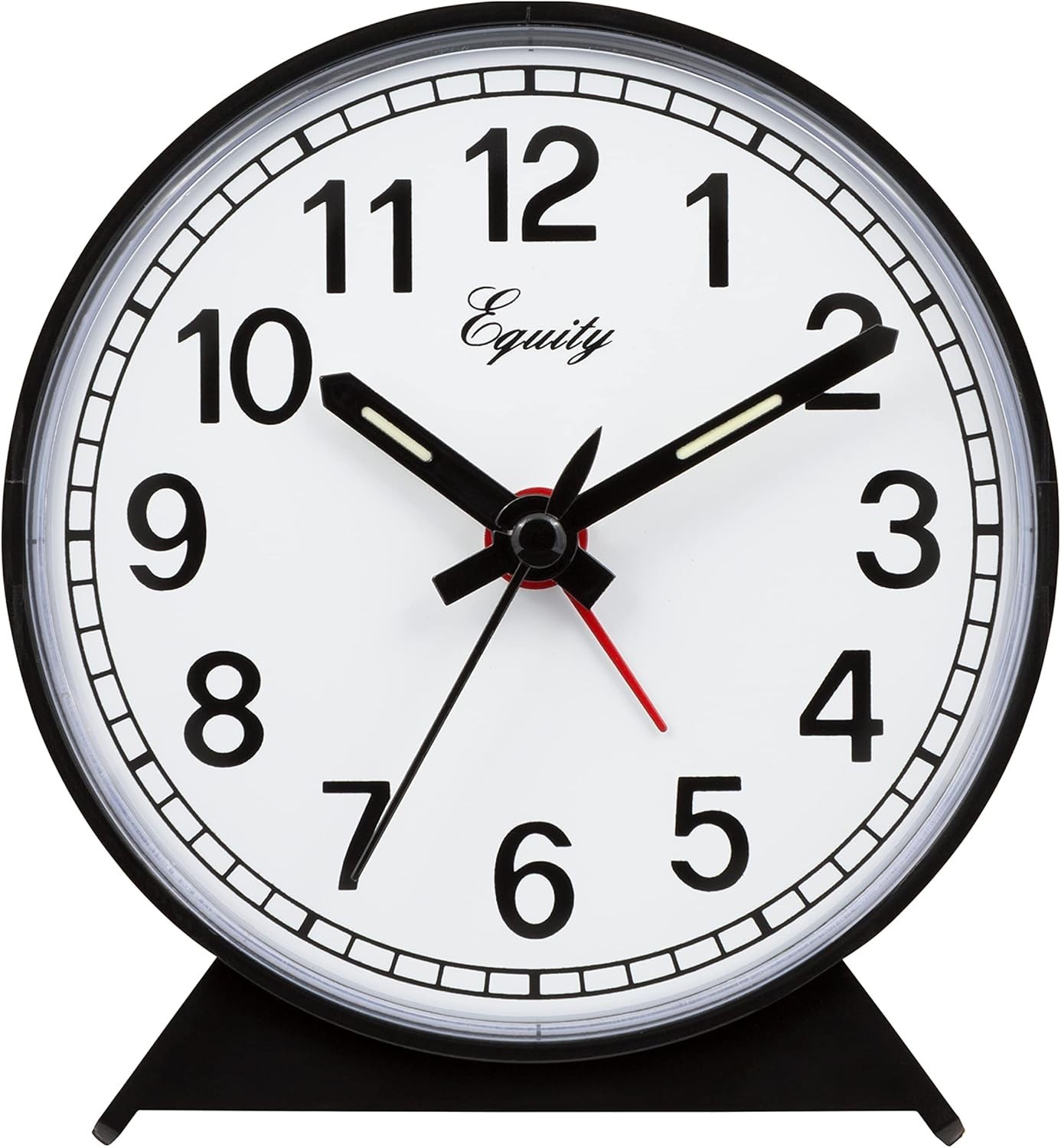 Equity 14075 Black Analog Wind-Up Alarm Clock 