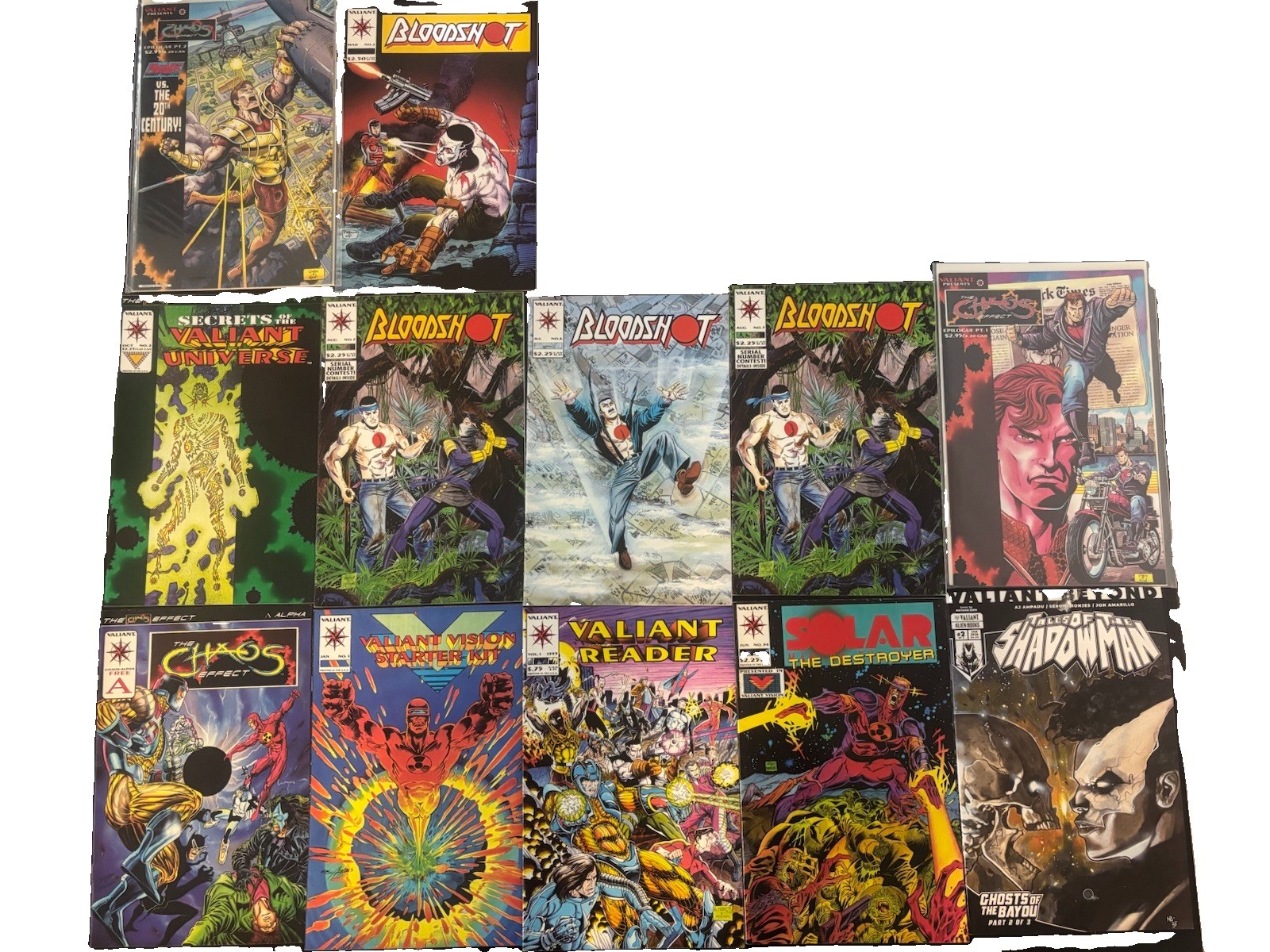 Valiant Comics Valiant Vision Bloodshot 6,7 Chaos Effect Valiant Beyond Bundle