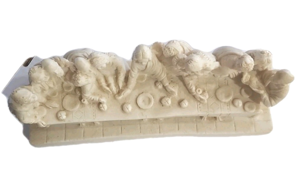 Last Supper Jesus Disciples Da Vinci Heavy ArtMark Figurine Italy Vtg Sculpture Last Supper Jesus Disciples Da Vinci Heavy ArtMark Figurine Italy Vtg Sculpture