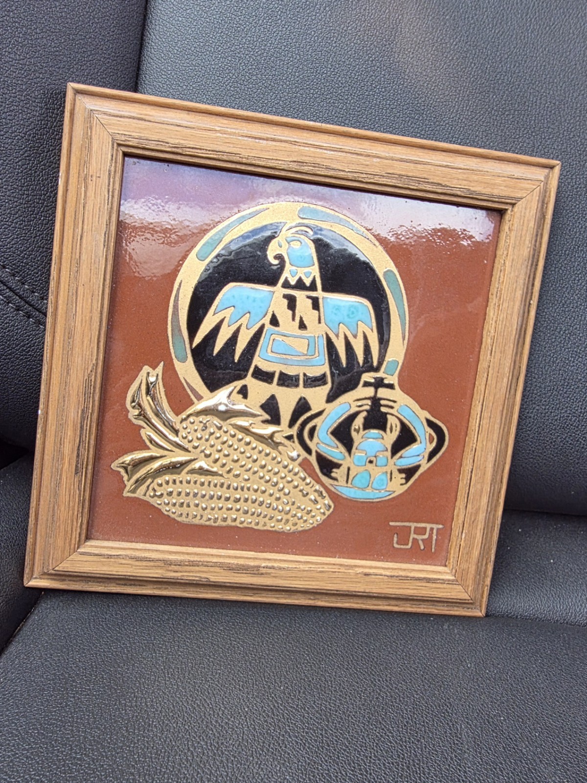 Cleo Teissedre Earthtones Hand‑Painted Ceramic Tiles Southwestern Art Tucson AZ