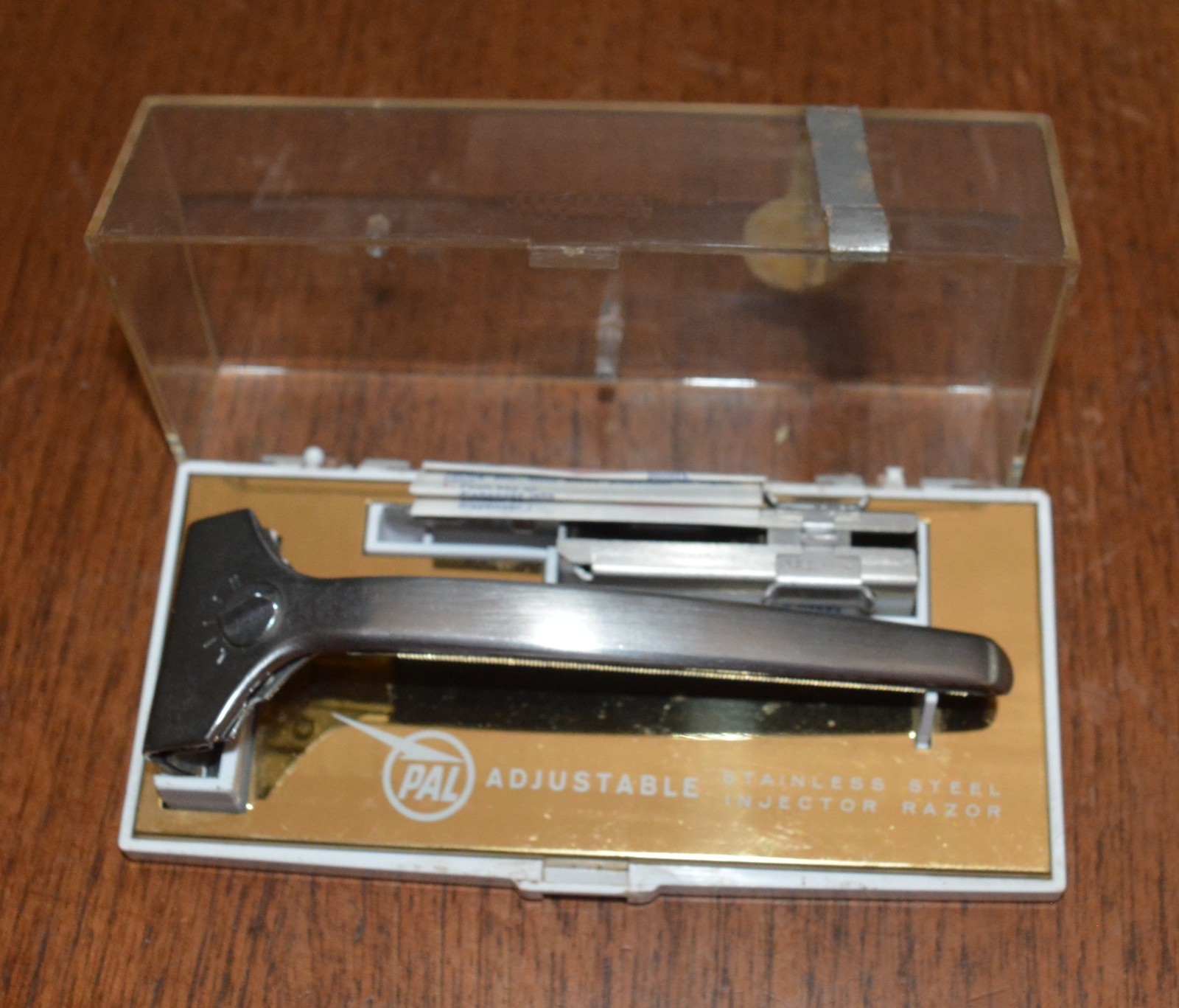 VTG PAL Adjustable Stainless Steel Injector Razor w/ Blades & Instructions