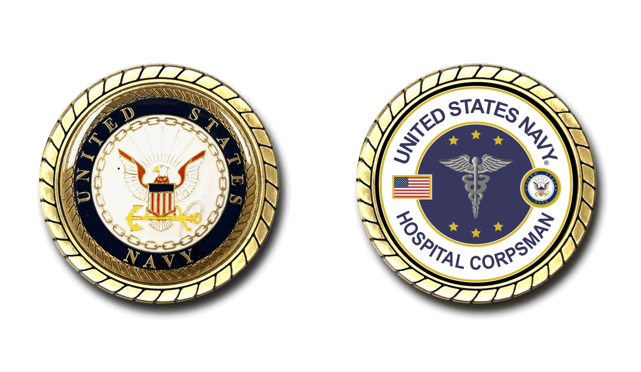 US Navy Hospital Corpsman Challenge Coin Officially Licensed US Navy Hospital Corpsman Challenge Coin Officially Licensed