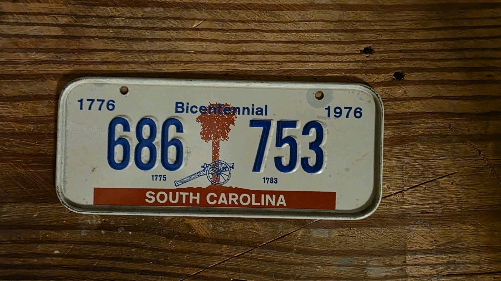 Vintage 1776 - 1976 Mini Stamped License Plate US States Souvenir Wheaties 