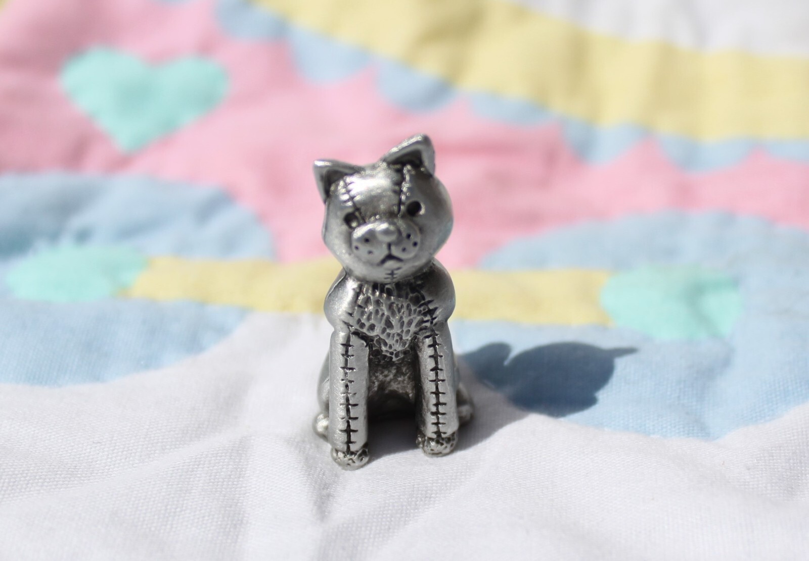 Lead Free Pewter Stuffed Kitty Cat Figurine game piece Gift Hastings Pewter NEW