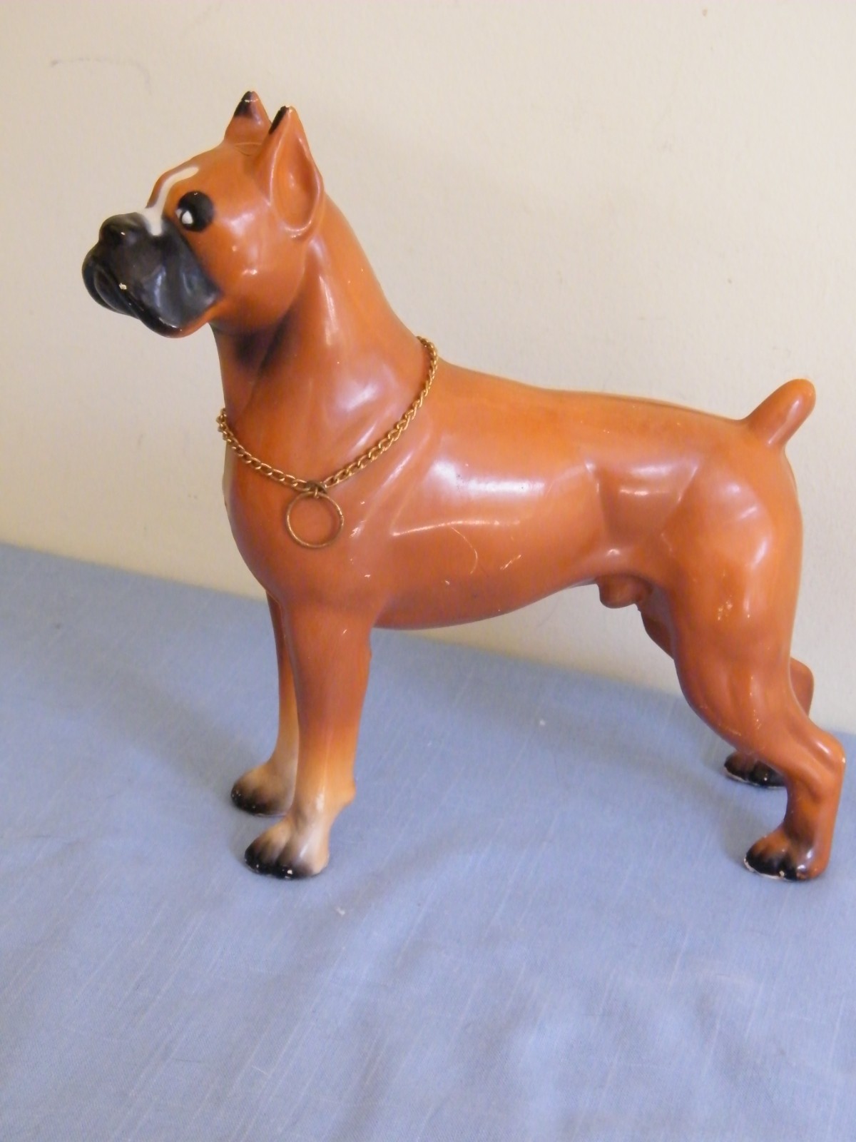 Vintage Breyer 1954-1974 Glossy Chestnut Boxer Dog w/ Choke Chain Collar Vintage Breyer 1954-1974 Glossy Chestnut Boxer Dog w/ Choke Chain Collar
