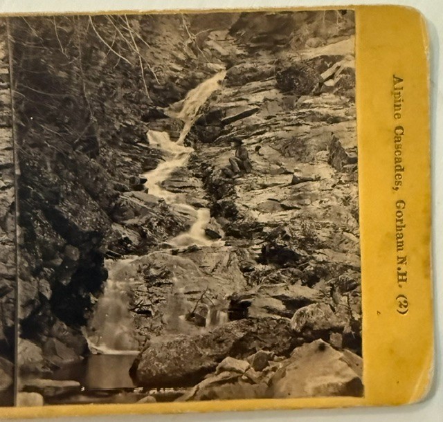 Antique 1860s Stereoview Alpine Cascades Gorham NH J. White & Co Lancaster Antique 1860s Stereoview Alpine Cascades Gorham NH J. White & Co Lancaster