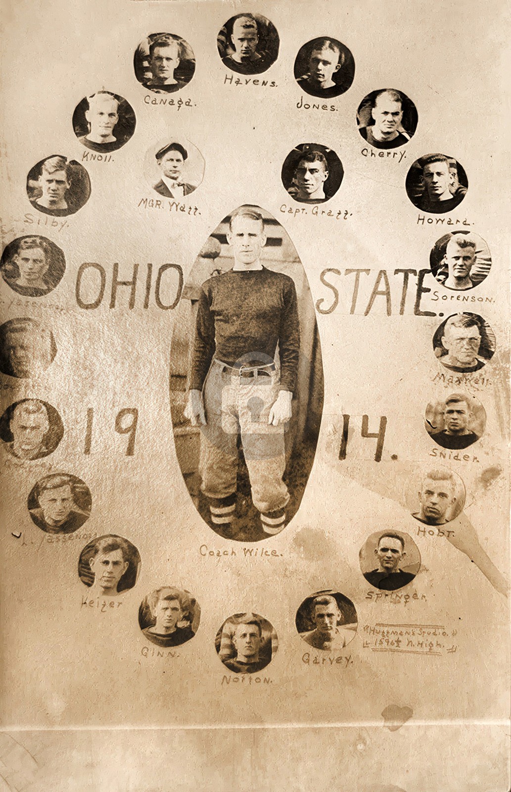 1914 Ohio State Buckeyes Football Team RPPC Photo Postcard COPY 1914 Ohio State Buckeyes Football Team RPPC Photo Postcard COPY