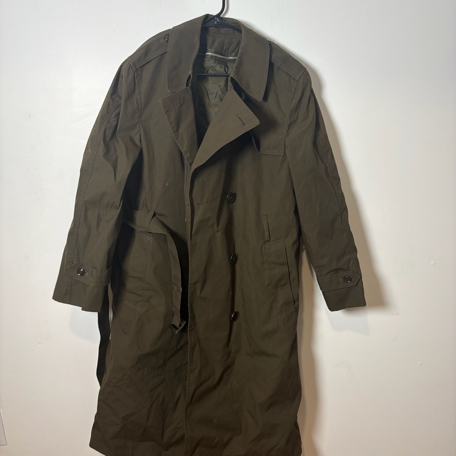 US Army All Weather Trench Coat Green AGSU 14R Fechheimer American Apparel US Army All Weather Trench Coat Green AGSU 14R Fechheimer American Apparel
