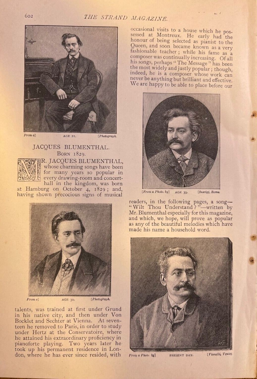 1892 Musician Jacques Blumenthal 1892 Musician Jacques Blumenthal