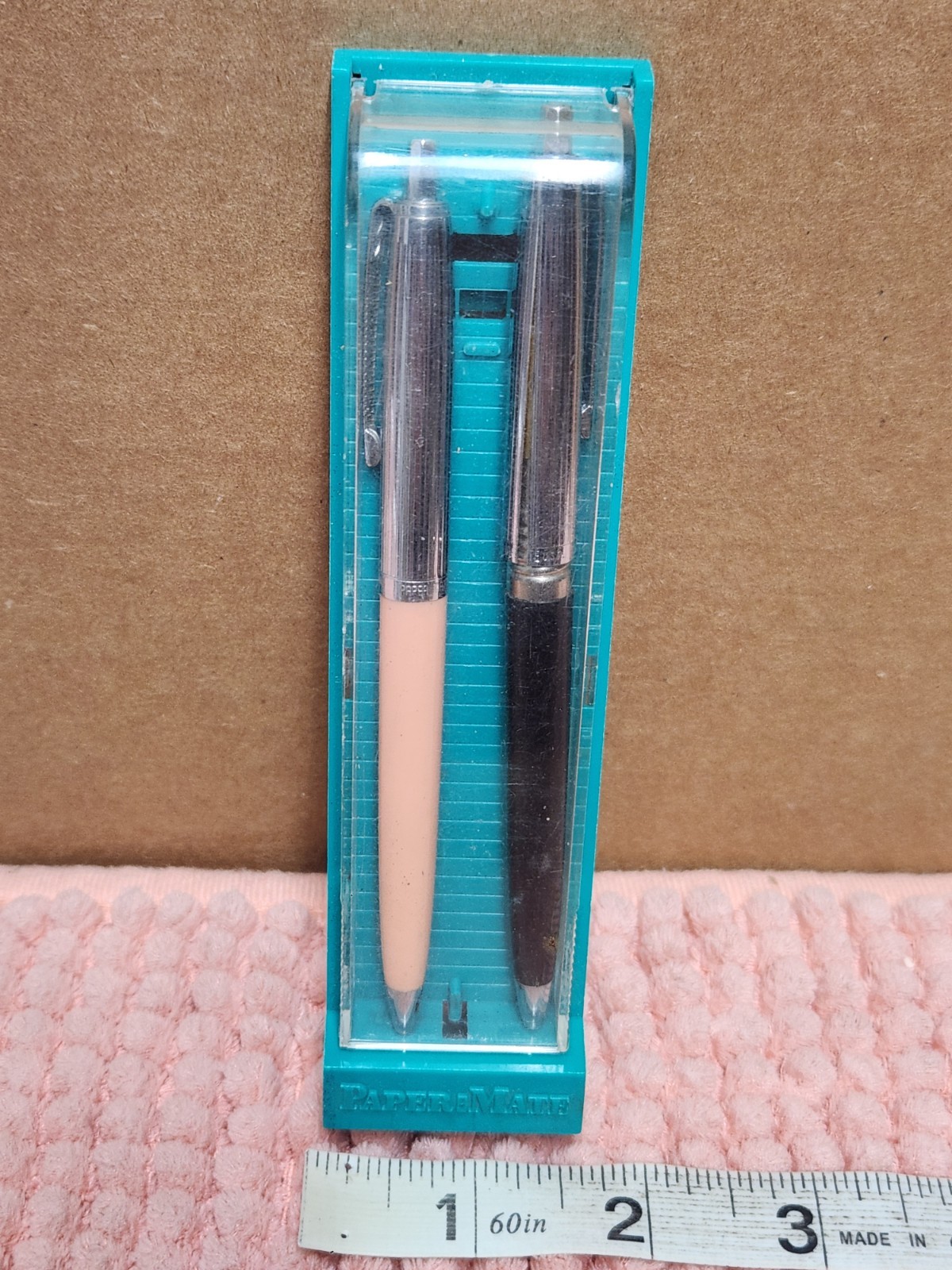 VTG Papermate Double Heart Pen Set w/ Original Paper Mate Case *Read*