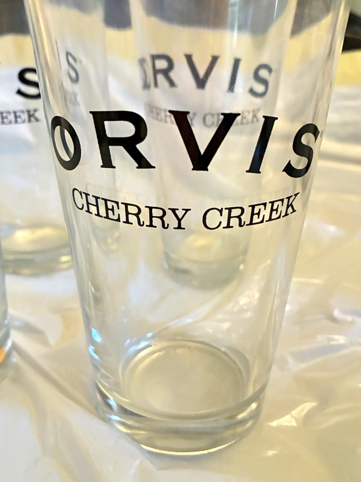 Orvis Cherry Creek Clear Glass Tumblers Drinking Glass Set of 4