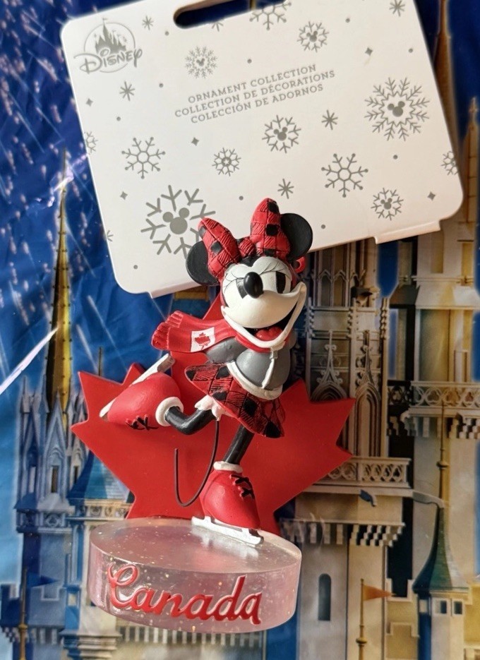 2026 Disney EPCOT World Showcase Canada Minnie Mouse Christmas Ornament NEW