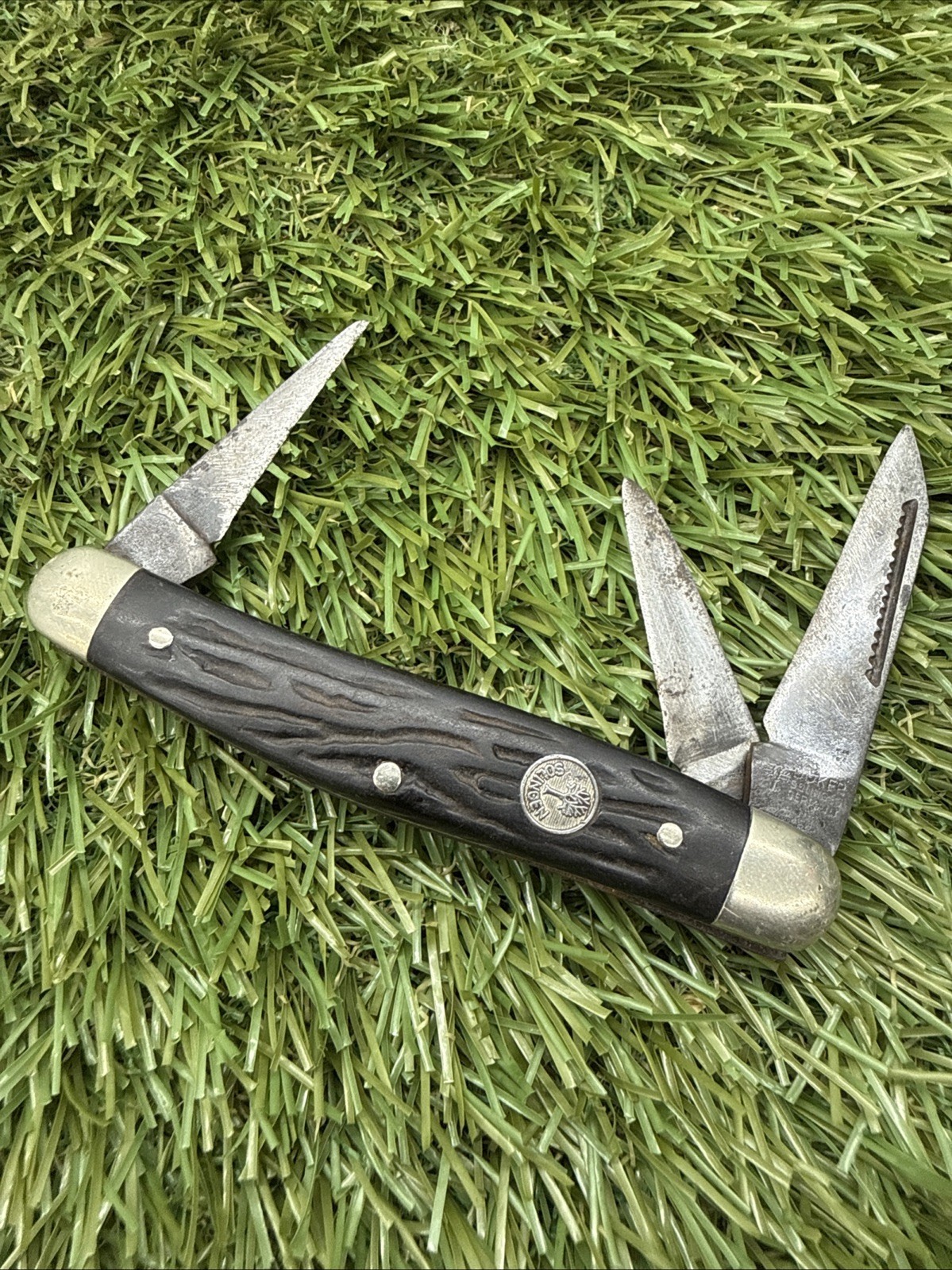 Vintage Boker Solingen Tree Brand Carbon 7474 Stockman Folding Pocket knife
