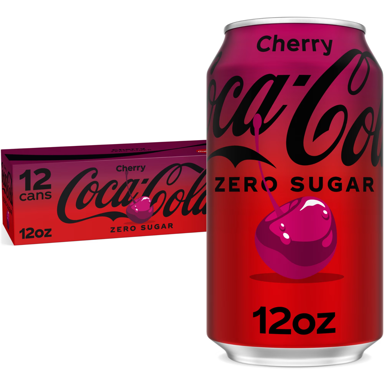 Coca-Cola Zero Sugar Cherry Float 12oz Cans 12 Pack Fridge Pack 