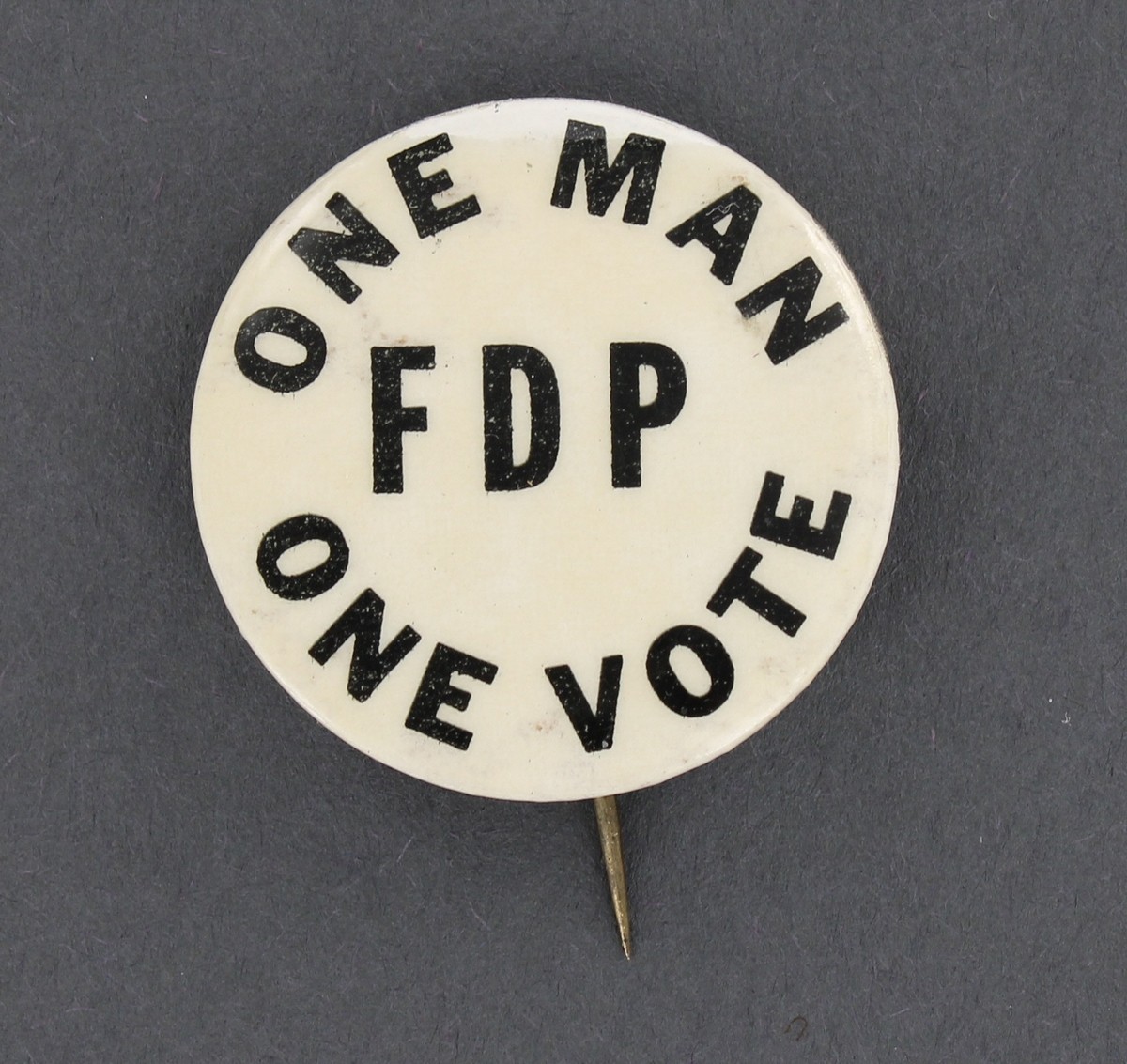Mississippi Freedom Democratic Party 1962 One Man One Vote Protest Pin FDP P1464
