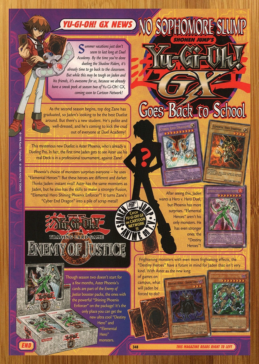 2008 Yu-Gi-Oh GX Anime/TCG Enemy of Justice Print Ad/Poster CCG Cards Promo Art