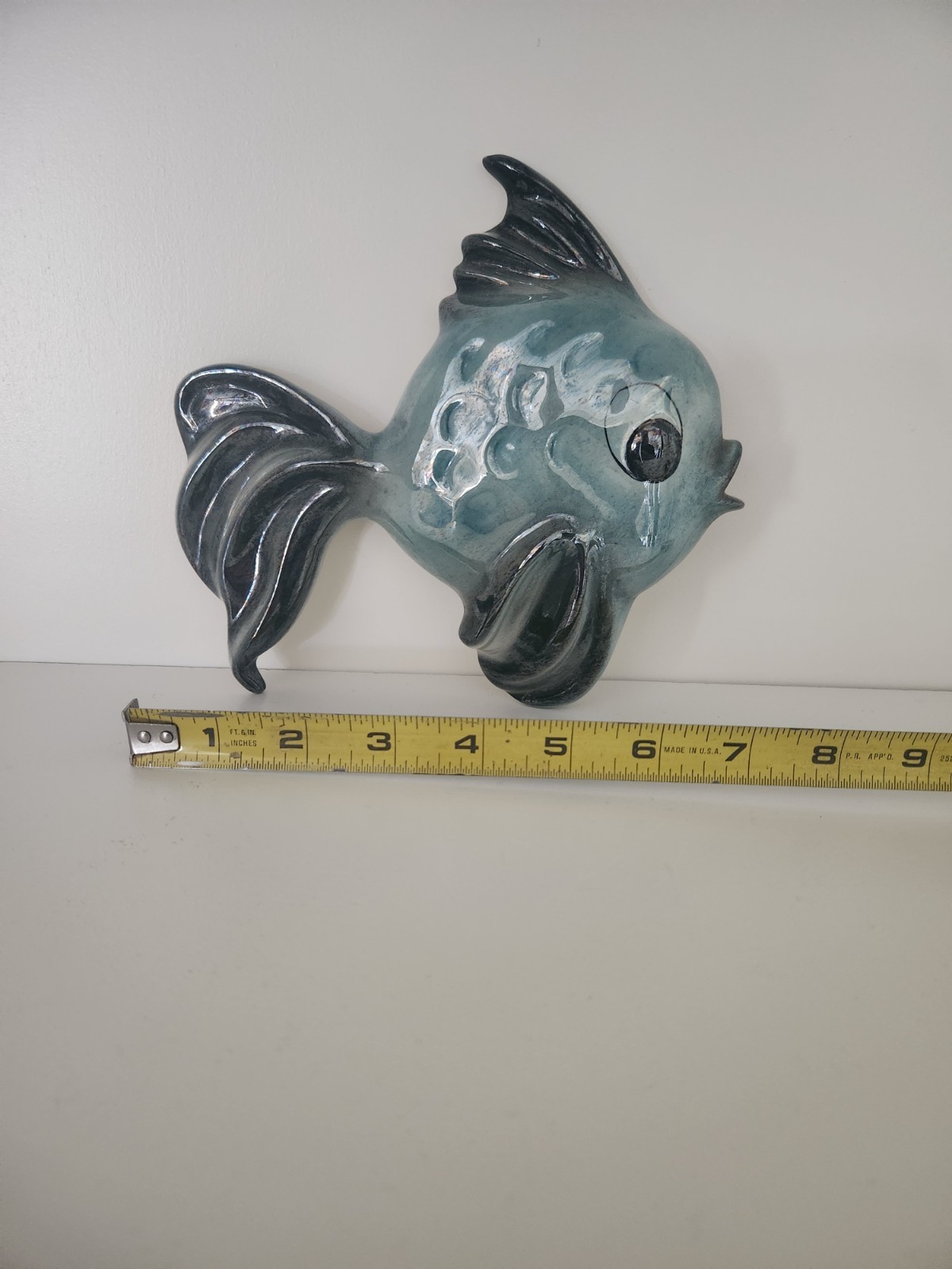 VINTAGE CERAMICRAFT FISH WALL MCM TROPIC TREASURES BLUE