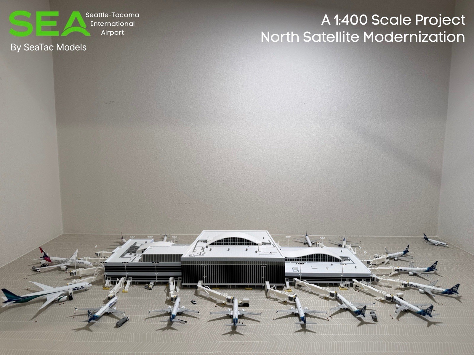 1:400 Model Of Seattle Tacoma Airport North Satellite (n-gates) *Pre-order