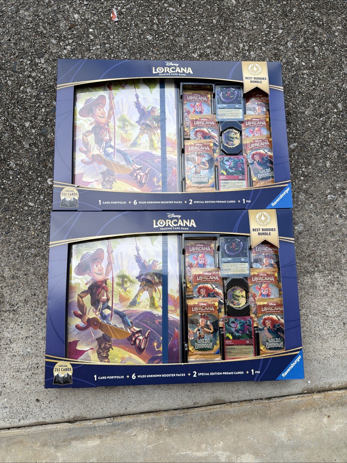 Disney Lorcana Best Buddies Bundle Wilds Unknown 6 Booster Binder Set Of 2 Box