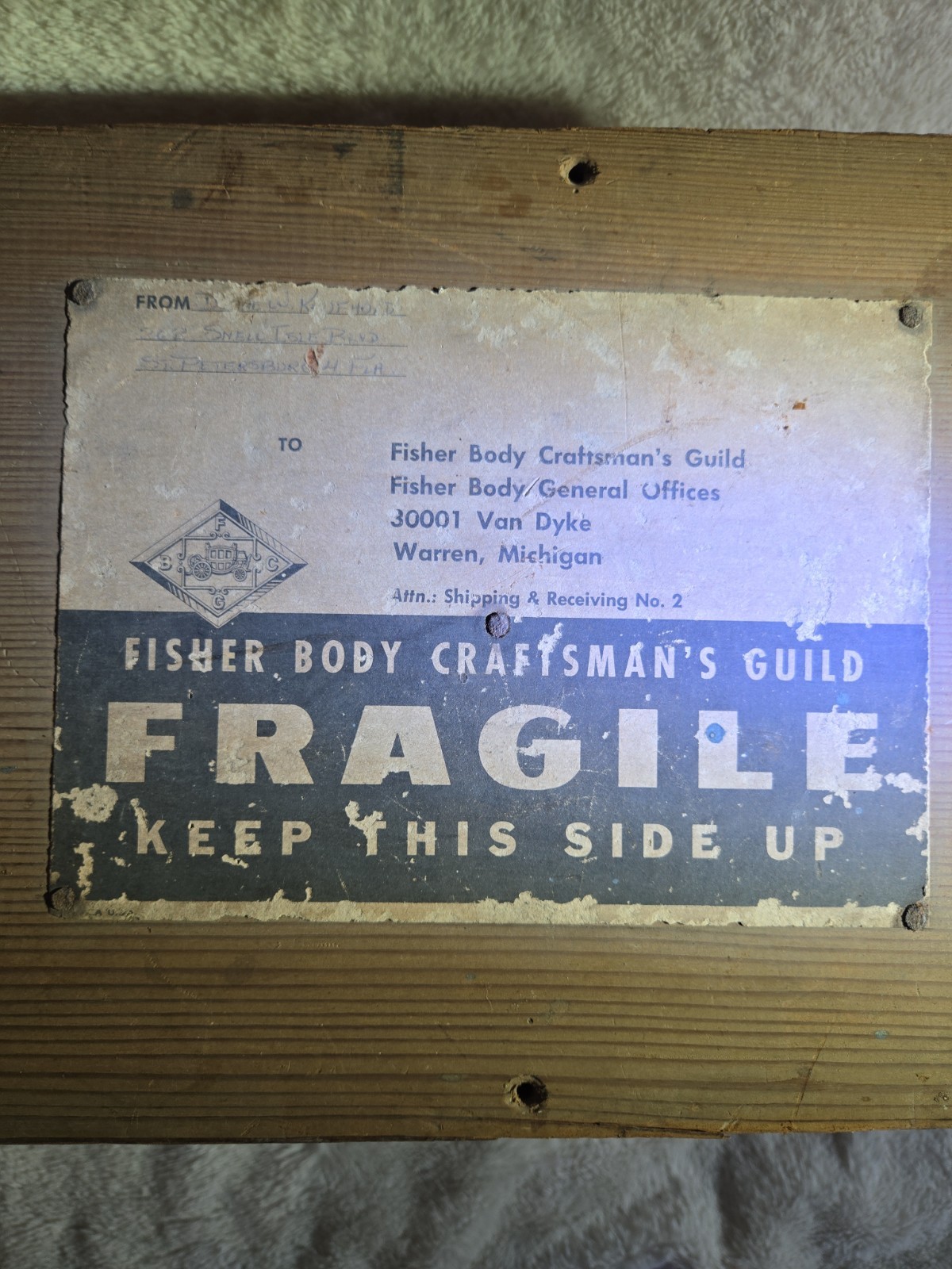 Vintage Fisher Body Craftsman's Guild Model Car Concept Box Only 1963 Contest