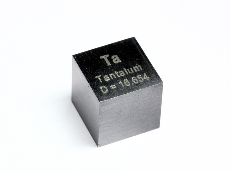 Tantalum density cube ultra precision 10.0x10.0x10.0mm - 99.95% purity